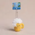 Cute beer mug plush keychain, fluffy foam bag charm and cartoon plush pendant variant. - Draft Beer