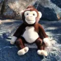 Schattige pluche aap knuffel zachte bruine gibbon pop voor kinderen cadeau zoo souvenir - Regenwoud Aap Grote Ogen Bruin