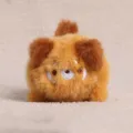 Mignon petit animal en peluche pendentif porte-clés jouet mignon décoration de sac - 10cm / Orange