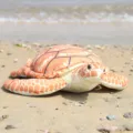 Giocattolo in peluche di tartaruga marina colorata, bambola animale marino realistico regalo - Tartaruga Simulata Arancione / 46cm