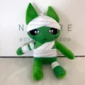 Gruenes Tier Plueschtier mit Bandage suesses weiches Stofftier Spielzeug Geschenk - Verband Kätzchen / Ca. 25cm