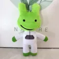 Niedliches gruenes Monster Plueschspieltier in weisser Uniform weiche Puppe fur Kinder - Grüner Hase / Ca. 30 cm