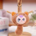 Brown plush keychain cute trendy monster doll bag pendant fluffy cartoon animal accessory - Dream Elf Squeaky Squishy Toy - Crying Brown