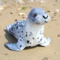 Cute grey spotted seal plush toy realistic ocean animal stuffed doll for kids and home decor - Simulated Seal Grey / 60CM