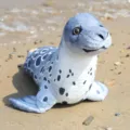 Realistic spotted seal plush toy soft stuffed ocean animal doll for kids gift play decor - Simulated Seal Grey / 40CM
