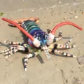 Colorful lobster plush toy stuffed marine animal doll soft cute ocean creature pillow - Simulated Lobster Blue / 78cm