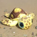 Cute simulation sea turtle plush toy with hanging string, colorful soft ocean animal doll for kids. - Big Eye Turtle Yellow / 20cm