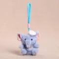 Cute plush elephant keychain bag charm, chef hat design, soft stuffed animal pendant for backpack. - Elephant Charm / Blue