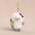 Portachiavi in peluche di foca carino con surf e occhiali, ciondolo borsa morbido peluche. - Pendente Foca Skateboard / Giallo