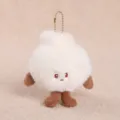 Lindo colgante de peluche de dumpling blanco, llavero de bolsa de comida suave. - Bollito al Vapor / 11cm (52g) / Blanco