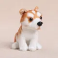 Lindo colgante de peluche perro husky sentado animal suave juguete regalo decoracion - Naranja
