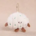 Llavero de peluche con diseño de comida bonita, bonito colgante creativo con pies pequeños. - Remolino de Flores / 11cm (52g) / Blanco Roto