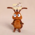 Cute brown cockroach plush keychain, soft insect stuffed animal bag charm for keys - Brown Big-Eyed Cockroach