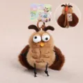 Portachiavi in peluche insetto divertente marrone morbido ciondolo borsa simpatico - Ciondolo Scarafaggio Marrone
