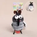 Simpatico peluche zanzara portachiavi cartone animato, ciondolo borsa insetto soffice. - Ciondolo Zanzara Grigio