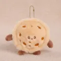 Lindo llavero de peluche de galleta, colgante de bolsa de muñeca de tela suave para niños. - Pasteles fritos / 11cm (52g) / Amarillo Dorado