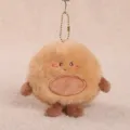 Lindo llavero de peluche marrón comida dumpling pan colgante suave bolsa encanto accesorio - Bollos de frijoles pegajosos