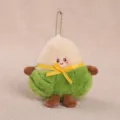 Lindo Peluche Zongzi Colgante Llavero Bolso Abalorio Forma De Comida Con Lazo Amarillo - Tamal de Arroz