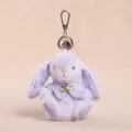 Simpatico coniglietto di peluche viola portachiavi borsa pendente animale regalo carino - Stile Scialle (11cm) / Viola