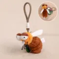 Cute cartoon bug plush keychain, soft stuffed insect bag charm and car key accessory for kids gifts. - Mosquito