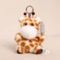 Cute plush giraffe doll keychain bag pendant fluffy animal toy gift for kids and friends - Tiny Giraffe