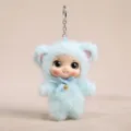 Lindo peluche muñeca llavero colgante cara vinilo animal bolso encanto juguete esponjoso - Oso / Osito Azul