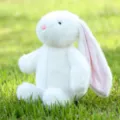 White plush bunny toy, soft stuffed rabbit doll for kids girls, cute comforting animal gift. - Approx. 30cm / Nini Rabbit - White