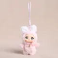 Peluche de Conejo Rosa Llavero Bonito Cara de Vinilo Animal Colgante Bolsa Variante - Conejo Rosa Cuerda de Mano
