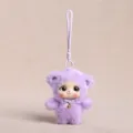 Bonito colgante muneca vinilo peluche morado animal llavero bolsa bonita decoracion - Oso Púrpura Cuerda de Mano