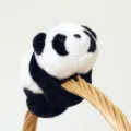 Süßer Panda Plüsch Klapparmband Spielzeug, weiche Stofftier Puppe Handgelenk Geschenk für Kinder. - 14cm / Schwarz-Weißer Panda