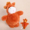 Cute orange plush animal doll toy set, soft stuffed toy for kids and great companion gift. - Pony Pendant