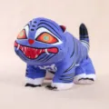 Cute blue tiger plush toy, soft stuffed animal doll with big eyes and sharp teeth. - Liemo Big Tiger - Approx. 24cm/128g