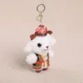 Xinjiang ethnic sheep plush keychain cute cultural creative traditional vest gift - Xinjiang Traditional Costume Lamb / 17cm