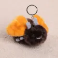 Cute plush insect keychain fluffy moth toy cartoon doll bag pendant soft accessory gift - Insect Series Moth - Approx. 12cm/63g