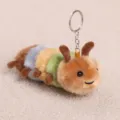 Colorful plush caterpillar keychain, cute soft bug plushie pendant for keys and bags. - Insect Series Caterpillar - Approx. 15cm/57g