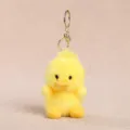 Yellow duck plush toy keychain cute stuffed animal bag pendant fluffy doll accessory - Yellow