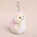 Cute plush snail keychain fluffy cute animal doll backpack pendant charm soft toy fluffy accessory - Insect Series Snail Plush - Pink - Approx. 13cm/63g