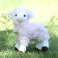 Cute curly pink lamb plush toy, fluffy stuffed animal lovely doll for kids birthday gift - Curly Hair Bell Sheep / Approx 28cm / Pink