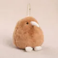 Cute kiwi bird plush pendant soft stuffed animal bag charm lovely keyring gift for friends - Brown