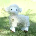 Cute simulation curly lamb plush toy with golden bell, soft stuffed animal doll for kids gift. - Curly Hair Bell Sheep / Approx 28cm / Beige