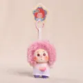 Carino bambola di peluche riccia stella portachiavi morbido giocattolo borsa ciondolo decorazione. - Rosa