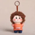 Simpatico peluche afro star boy portachiavi ciondolo borsa giocattolo in peluche carino - Caffè