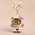 Adorable porte-clés en peluche chat avec chapeau de chef et tablier, poupée douce cadeau. - Chat Siamese / 12cm / Marron