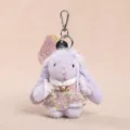 New Chinese Style Purple Rabbit Plush Toy Keychain Cute Stuffed Animal Bag Pendant for Girls - Dressed Style (11cm) / Purple