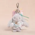 Cute Chinese style Wendy rabbit plush keychain plushie backpack pendant for girls gift - Dressed Style (11cm) / Gray