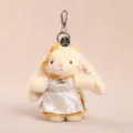 Cute Wendy rabbit plush keychain with Chinese style dress, soft doll backpack pendant gift. - Skirt Style (15cm) / Yellow