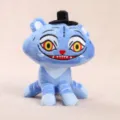 Cute blue plush tiger doll from K-Pop Demon Hunters with a black mini top hat toy - Monster Hunter - Top Hat Tiger - Approx. 20cm/100g