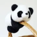 Cute panda plush slap bracelet toy, soft stuffed animal wrist doll for kids gift. - 20cm / Black & White Panda