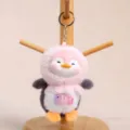 Simpatico peluche vinile pinguino portachiavi borsa ciondolo cartone animato bambola giocattolo - Rosa