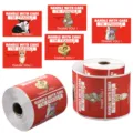 Rouleau d'autocollants fragiles drôles, 200pcs étiquettes de chat et chien mignons pour colis d'expédition. - 5 Styles Autocollants Fragiles Meme / Lot de 200